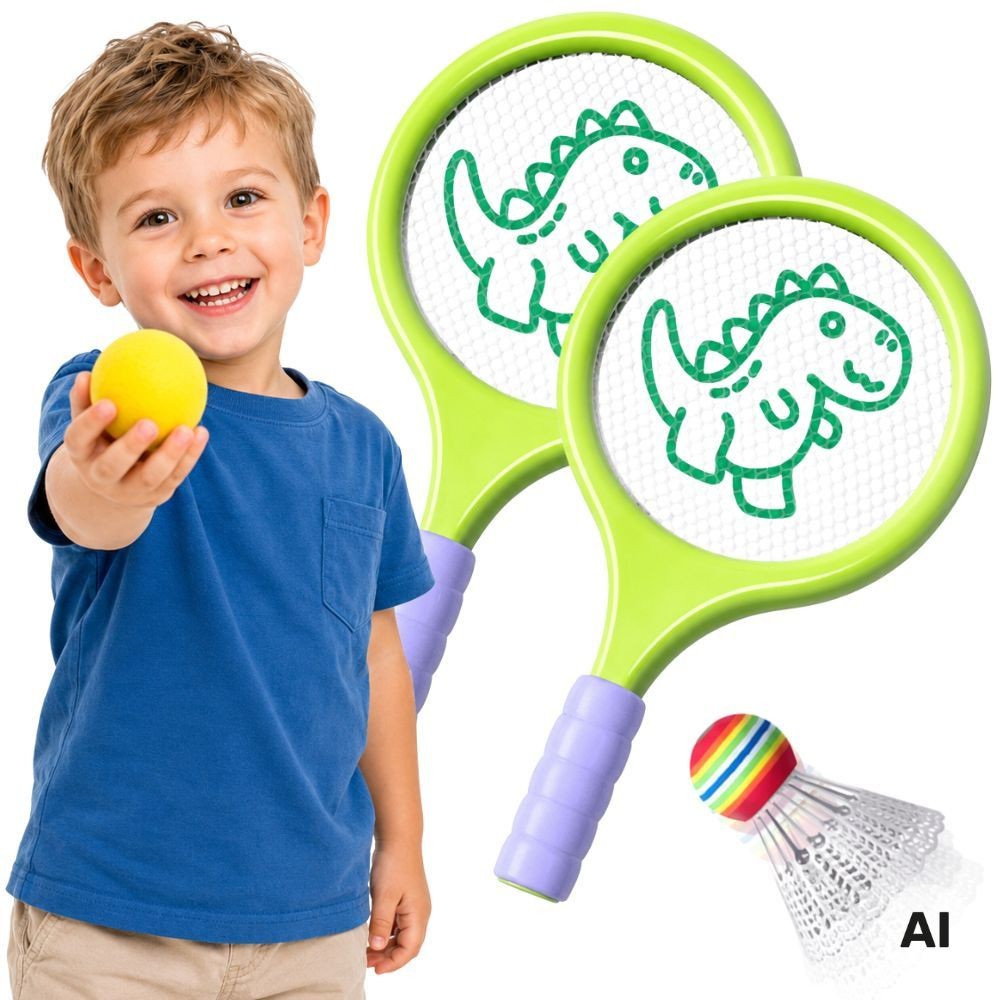 badminton tennis rackets vahtpall – WOOPIE Badminton Tennis Rackets koos vahtpall ja dinosaurus sulgpall