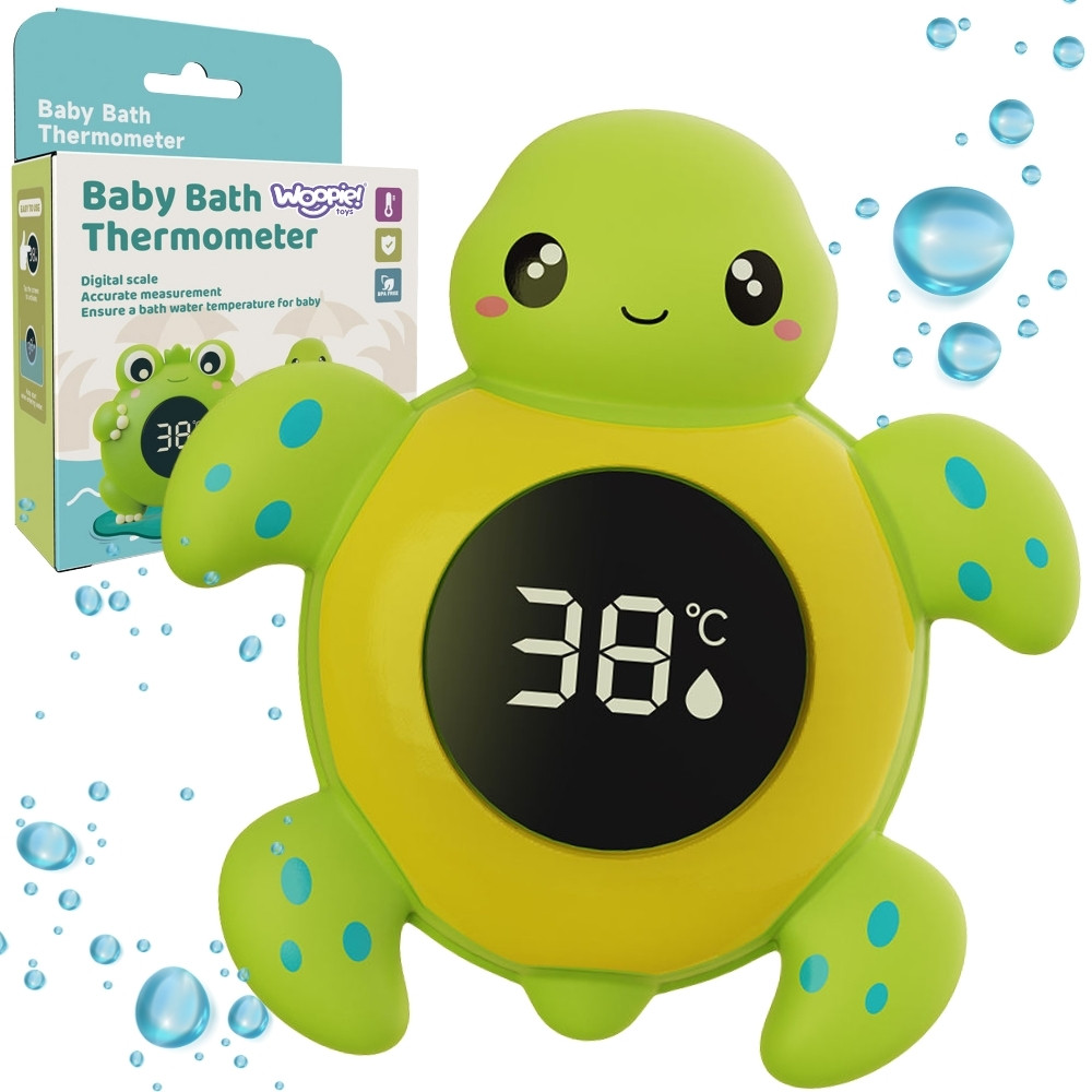 beebi 2-ühes vanni termomeeter – WOOPIE beebi 2-ühes vanni termomeeter Measuring vesi ja Room Temperatures Turtle