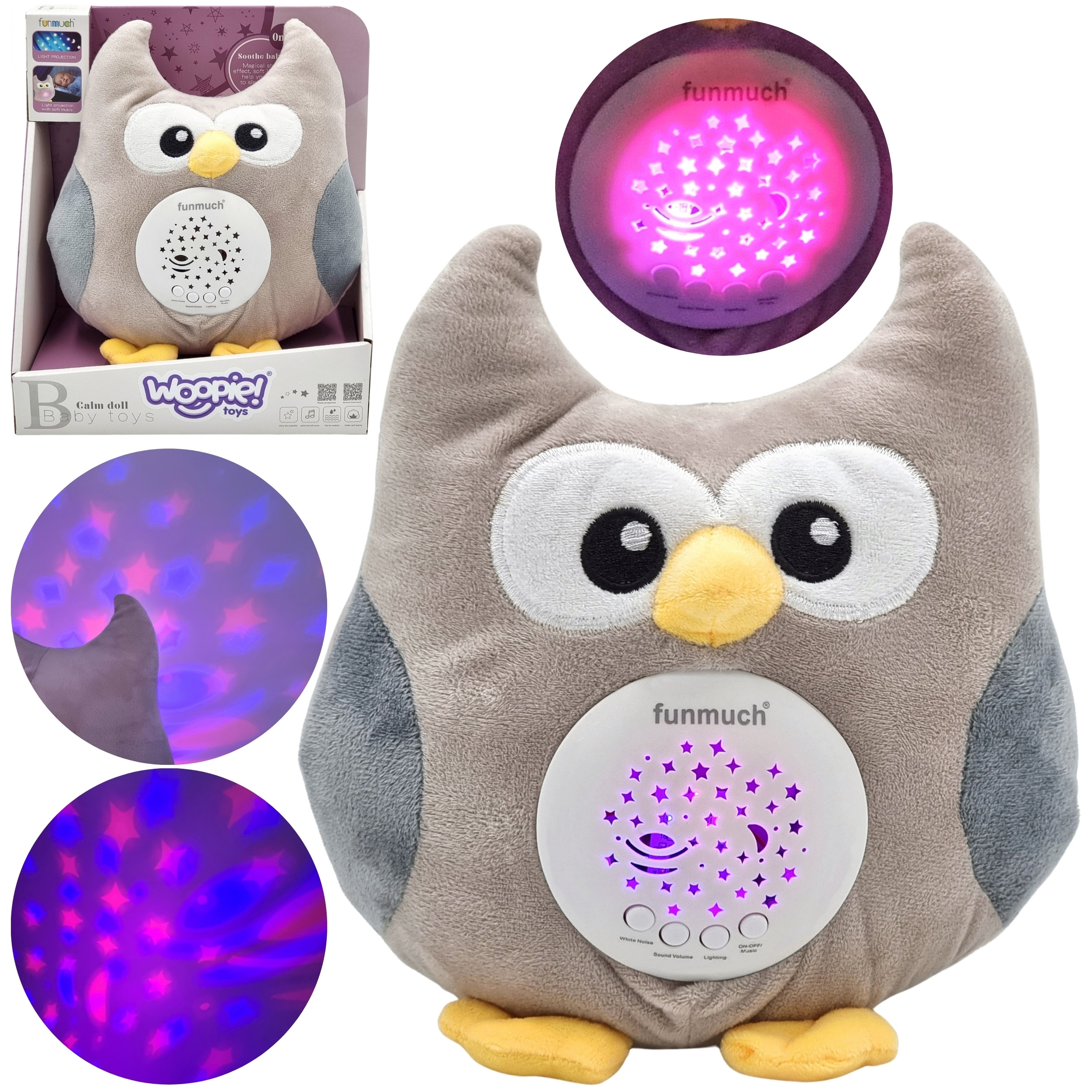 beebi 2-ühes owl projektor – WOOPIE beebi 2-ühes Owl projektor - 10 Lullabies