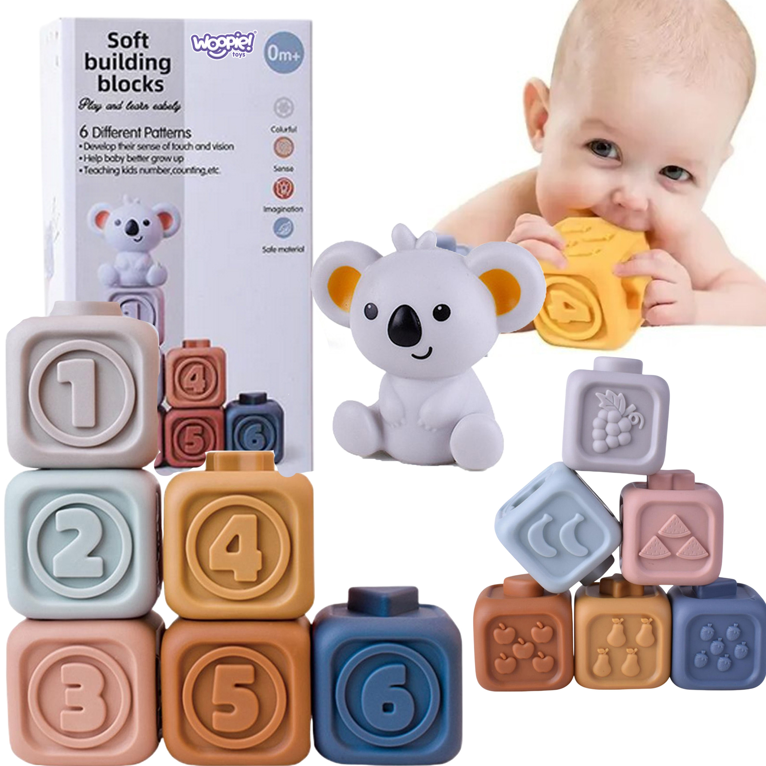 beebi pyramid sensoorne klotsid – WOOPIE beebi arendav Pyramid komplekt sensoorne klotsid 21 Teether numbrid