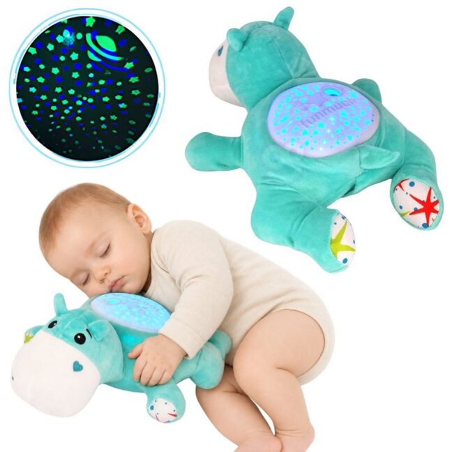 beebi cuddly 2-ühes projektor – WOOPIE beebi Cuddly mänguasi 2-ühes projektor Sleeper Hippo