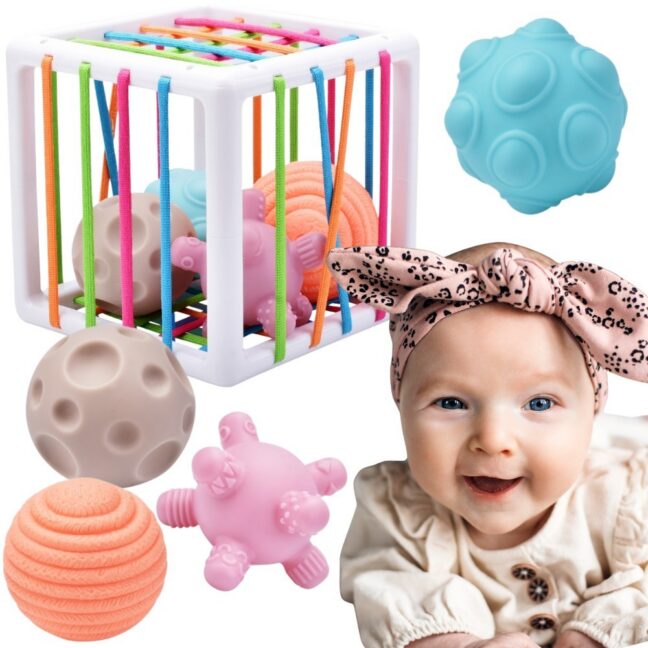 beebi flexible sensoorne 44336 – WOOPIE beebi Flexible sensoorne Cube sorteerija lastele Crazy kujundid 5 tk (44336)