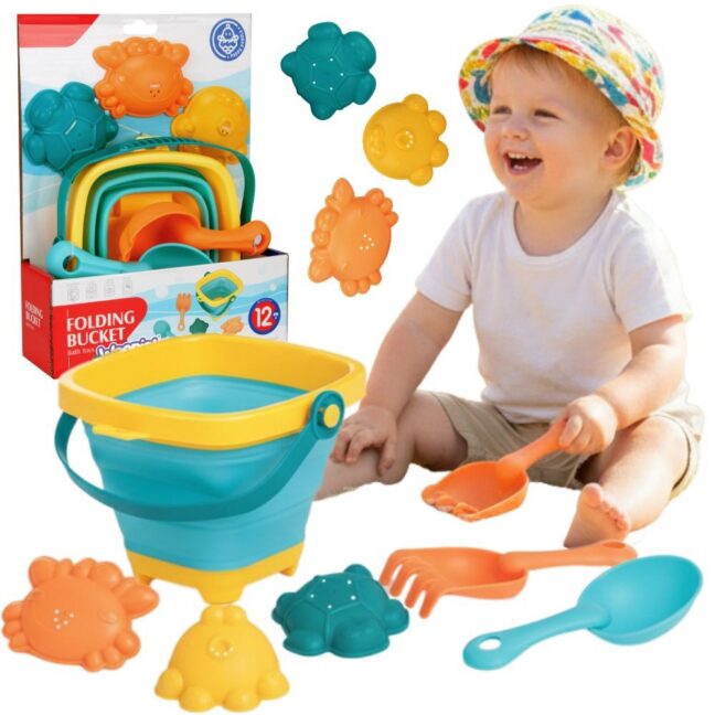 beebi folding ämber reha – WOOPIE beebi Folding ämber koos reha, Spatula, ja sinine Molds komplekt