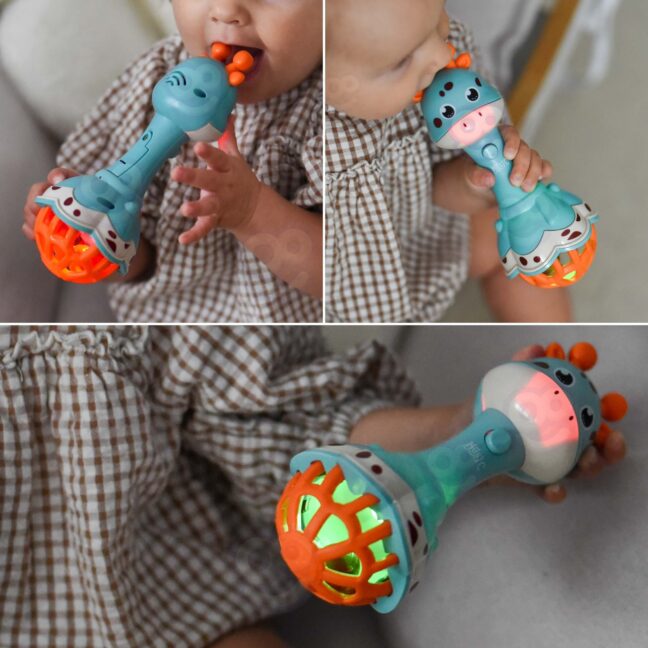 beebi giraffe kõristi sensoorne – detailvaade