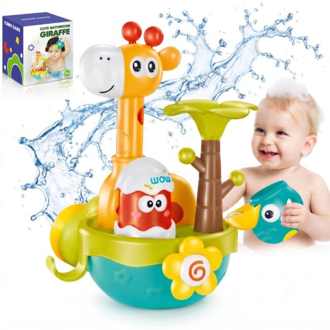 beebi giraffe vannimänguasi imemis – WOOPIE beebi Giraffe vannimänguasi koos imemis tops lehter