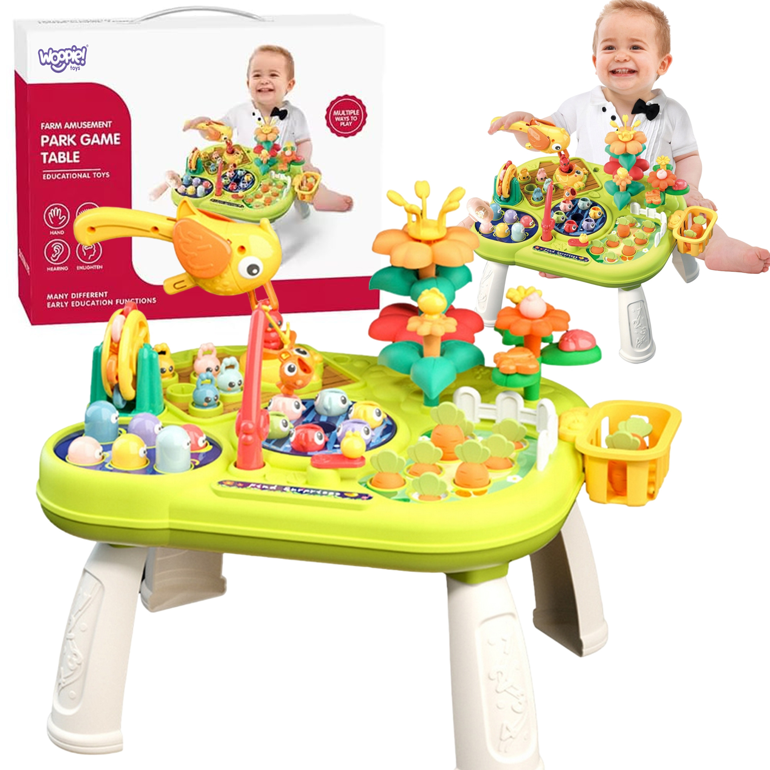 beebi interaktiivne 8-ühes multi-laud – WOOPIE beebi interaktiivne 8-ühes Montessori arendav Multi-laud