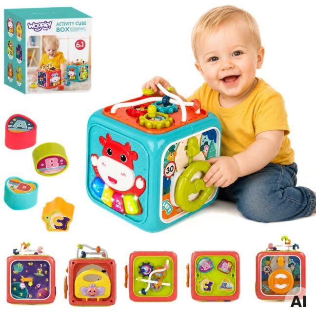 beebi interaktiivne sensoorne cube – WOOPIE beebi interaktiivne sensoorne Cube arendav Montessori sorteerija 6-ühes