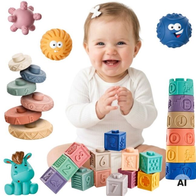 beebi st sensoorne klotsid – WOOPIE beebi komplekt 27 St sensoorne klotsid