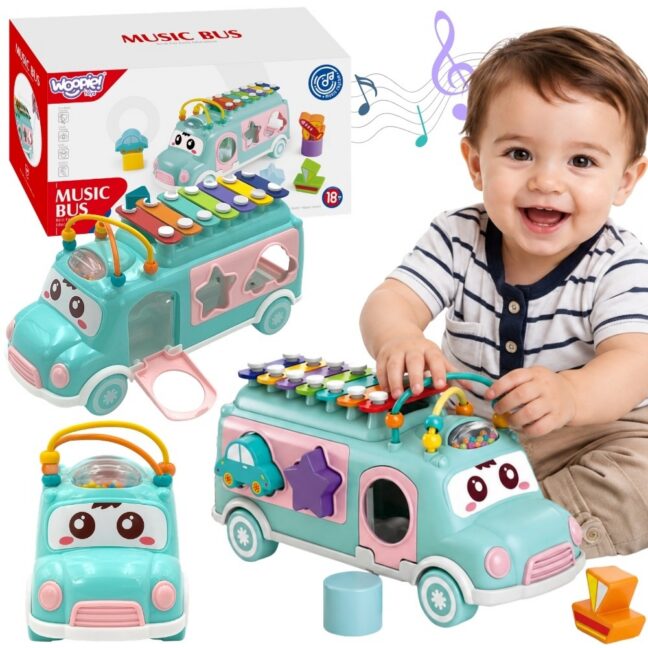 beebi muusikaline auto 49485 – WOOPIE beebi muusikaline auto sorteerija koos Cymbals roheline (49485)