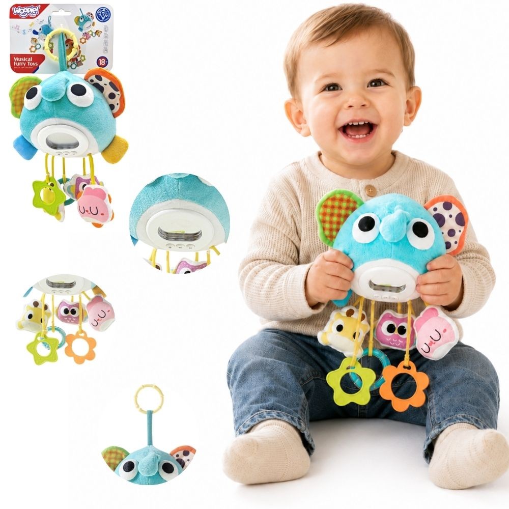beebi pehme elephant interaktiivne – WOOPIE beebi pehme Elephant interaktiivne muusikaline Cuddly mänguasi koos Pendants ja närimislelud
