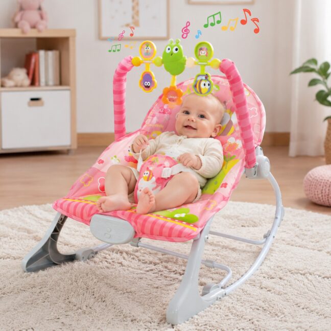 beebi roosa vibration rocker – detailvaade