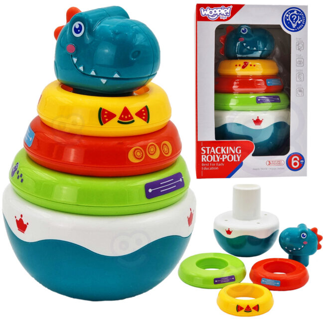 beebi sensoorne dino pyramid – WOOPIE beebi sensoorne mänguasi Dino Pyramid pusle Babies