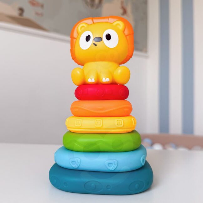 beebi sensoorne pyramid puksiirer – detailvaade