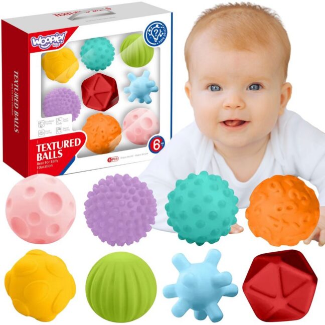 beebi sensoorne pigistatavad klotsid – WOOPIE beebi sensoorne pigistatavad klotsid 8 tk
