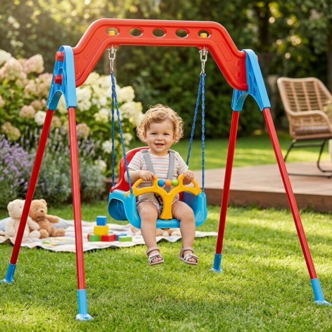 beebi üksik õue kiik – detailvaade