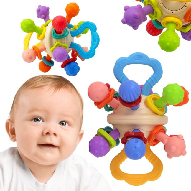 beebi st kõristi teether – WOOPIE beebi St kõristi 21 Teether sensoorne mänguasi Babies 0m+