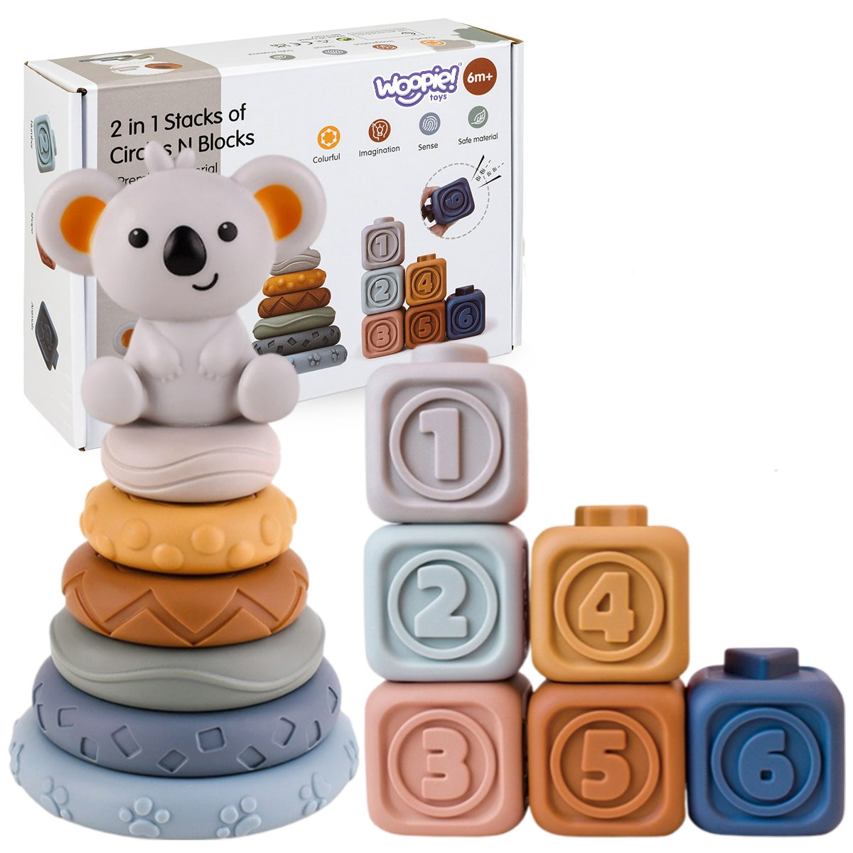 beebi st rubber sensoorne – WOOPIE beebi St Rubber sensoorne klotsid 3-ühes Teddy karu komplekt