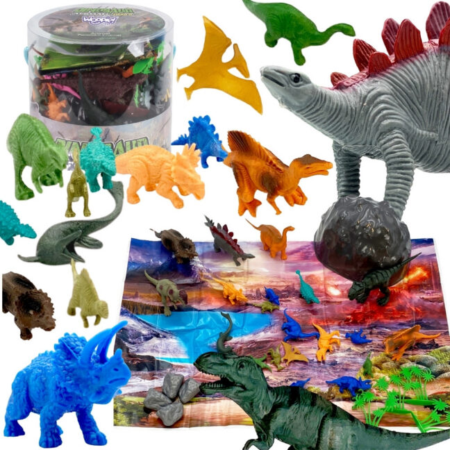 dinosaurus figuurid mäng lapsele – WOOPIE dinosaurus figuurid komplekt 34 tk lastele – arendav mäng lapsele