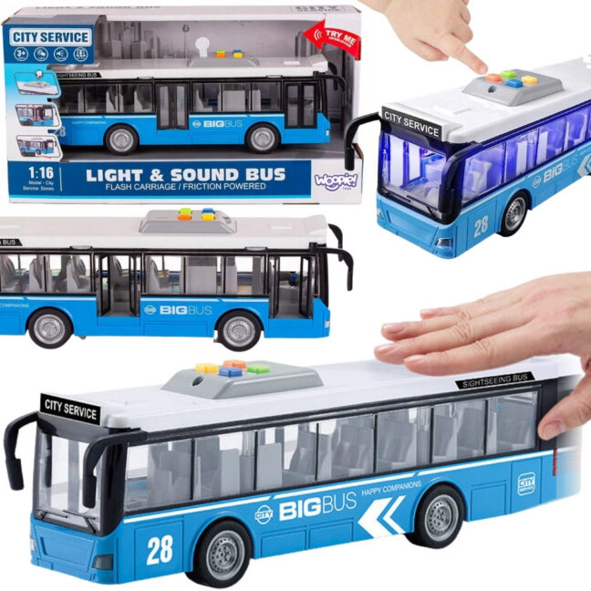 elektriline linnaliinibuss mäng lapsele – WOOPIE elektriline linnaliinibuss lastele – arendav mäng lapsele