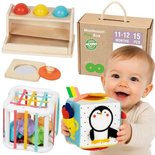 roheline karp 11-12m mäng – WOOPIE roheline karp 51 Montessori arendav 11-12M FSC lastele – arendav mäng lapsele