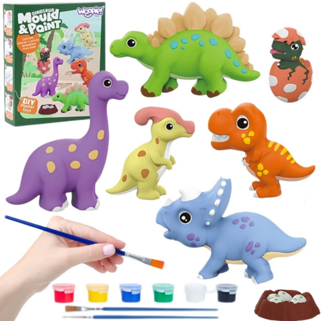 ikomplektegemise paint craft 55327 – WOOPIE ikomplektegemise Paint Craft komplekt: Make Plaster Cast Figurines ja Paint Them - dinosaurused komplekt (55327)