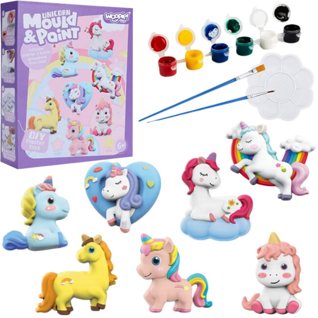 ikomplektegemise paint craft 55303 – WOOPIE ikomplektegemise Paint Craft komplekt: Make Plaster Cast Figurines ja Paint Them - ükssarvik komplekt (55303)