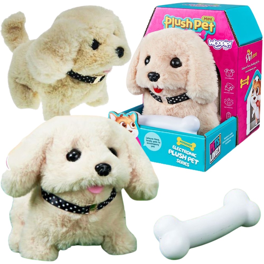 interaktiivne bichon-kuldse retriiveriga mängukoer – WOOPIE interaktiivne Bichon-kuldse retriiveriga mängukoer