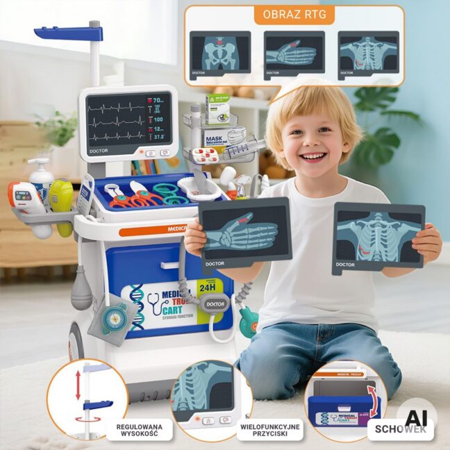 interaktiivne väike arsts trolley – detailvaade