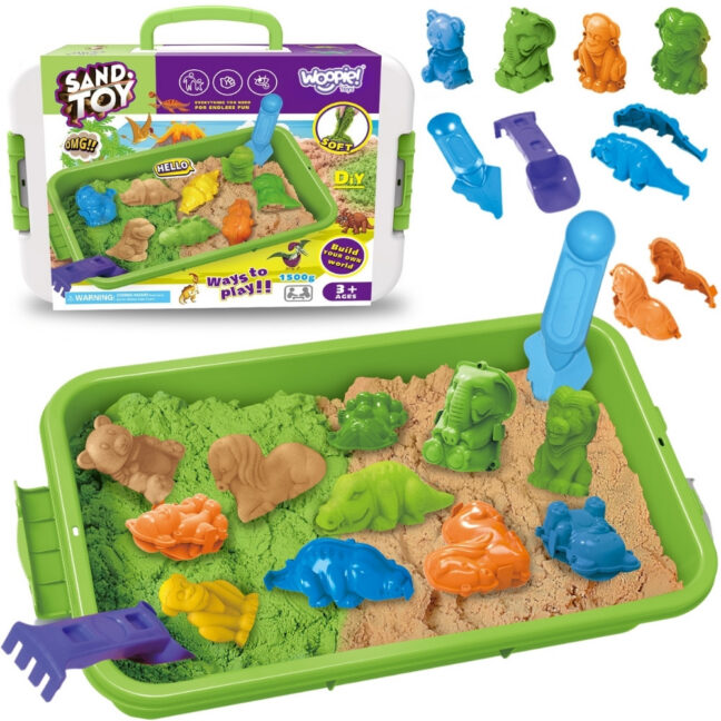 vooliv liiv kg 54825 – WOOPIE vooliv liiv 1.5 kg suur komplekt loomaaia Safari laud koos Molds (54825)