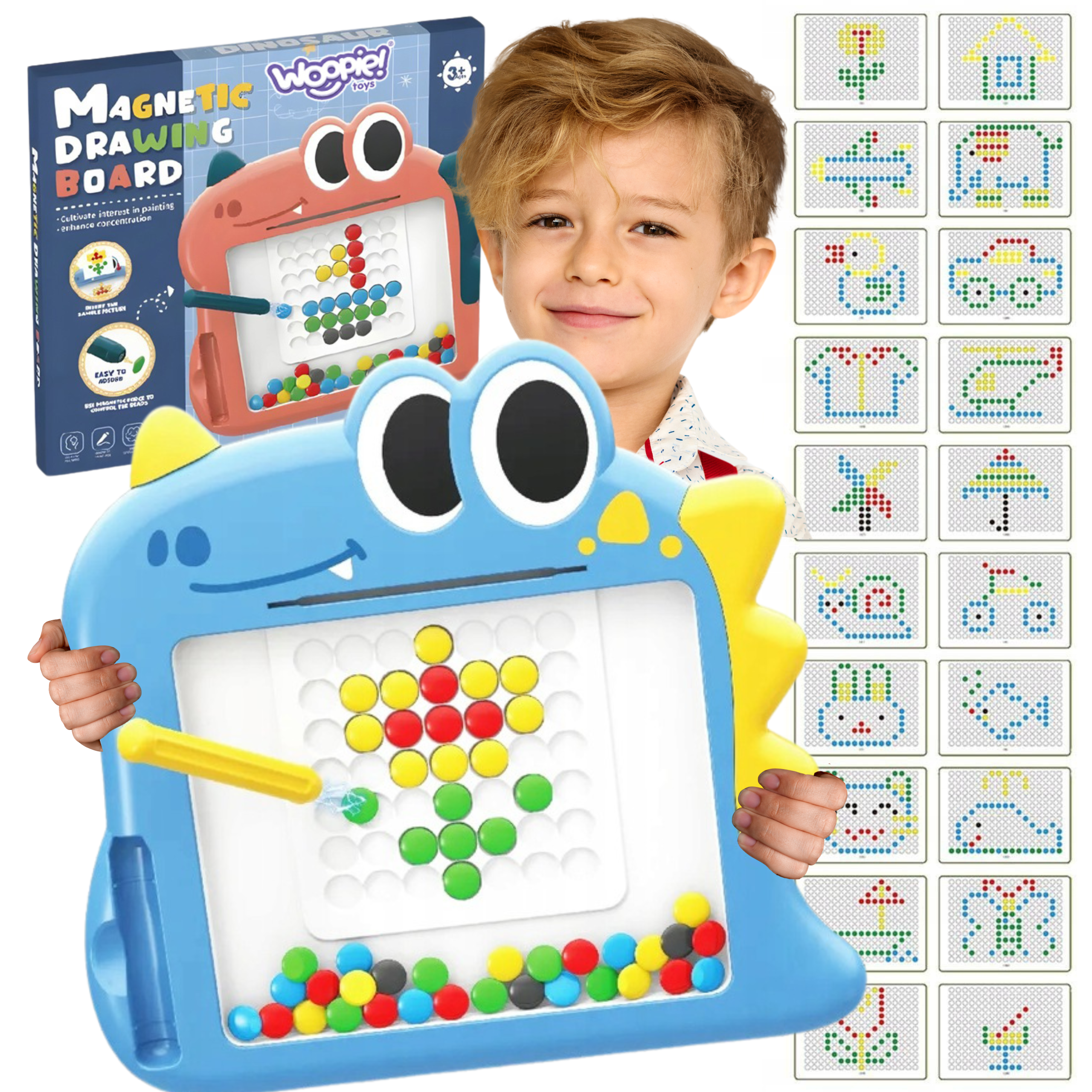 magnetilised tahvel magpad 48167 – WOOPIE magnetilised tahvel lastele Montessori MagPad dinosaurusedsaur (48167)