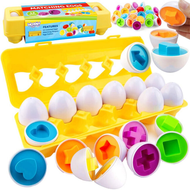 egg pusle match kujundid – WOOPIE Montessori Egg pusle - Match kujundid ja värvid