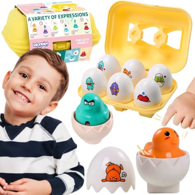 kujund sorteerija pusle match – WOOPIE Montessori kujund sorteerija pusle Match lõbu Chicks Eggs 6 tk