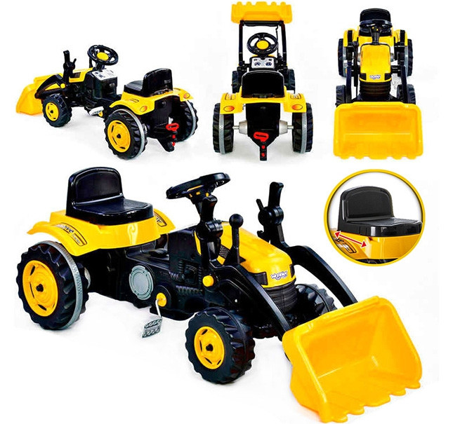 pedaalidega traktor talunik maxtrac – WOOPIE pedaalidega traktor talunik MaxTrac ämber Dozer