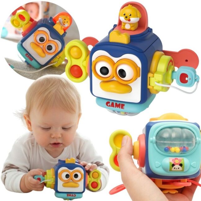 penguin sensoorne cube 6-ühes – WOOPIE Penguin Montessori sensoorne Cube 6-ühes