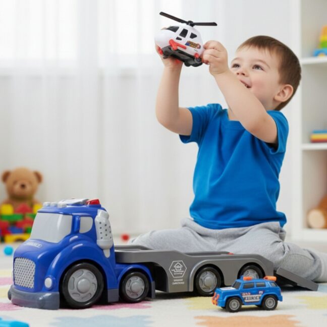 politseiauto heli- valgusefektidega mäng – detailvaade