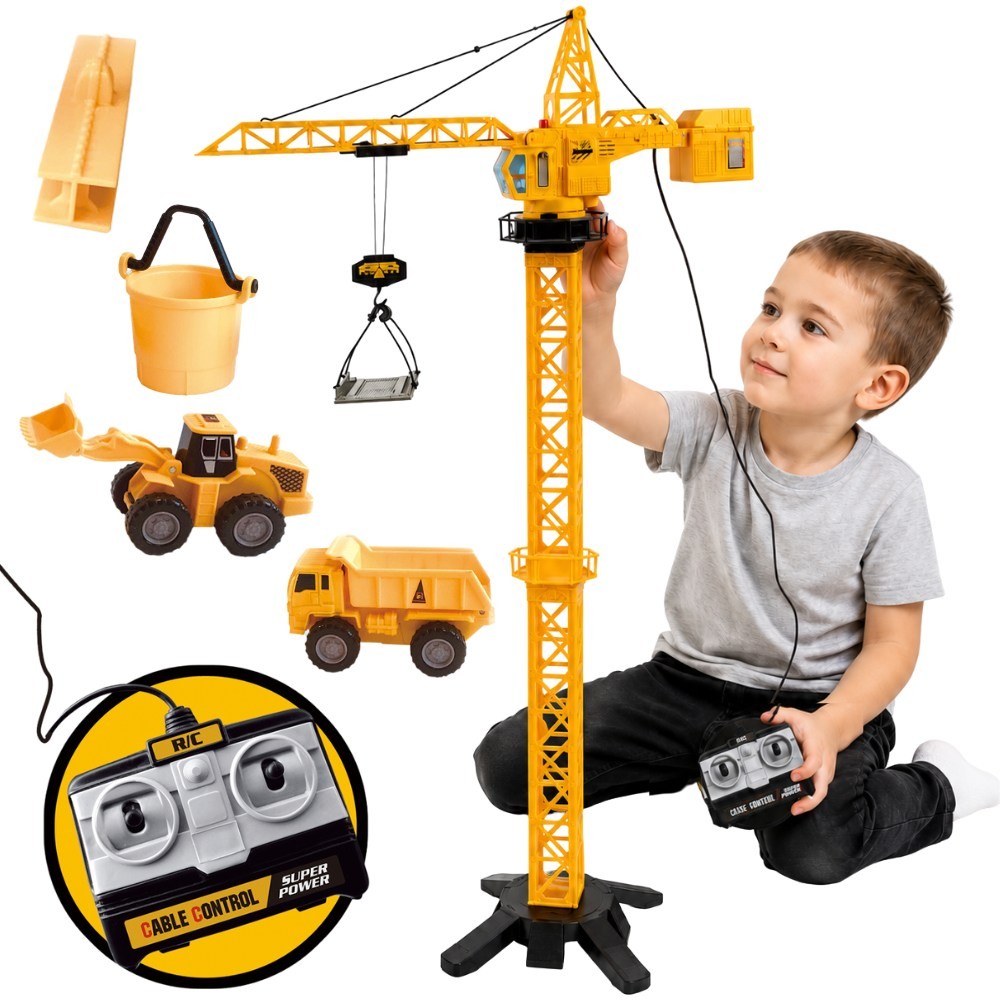 remote controlled kraana 103cm – WOOPIE Remote Controlled kraana 103cm R C veok ekskavaator + 4 Accs.