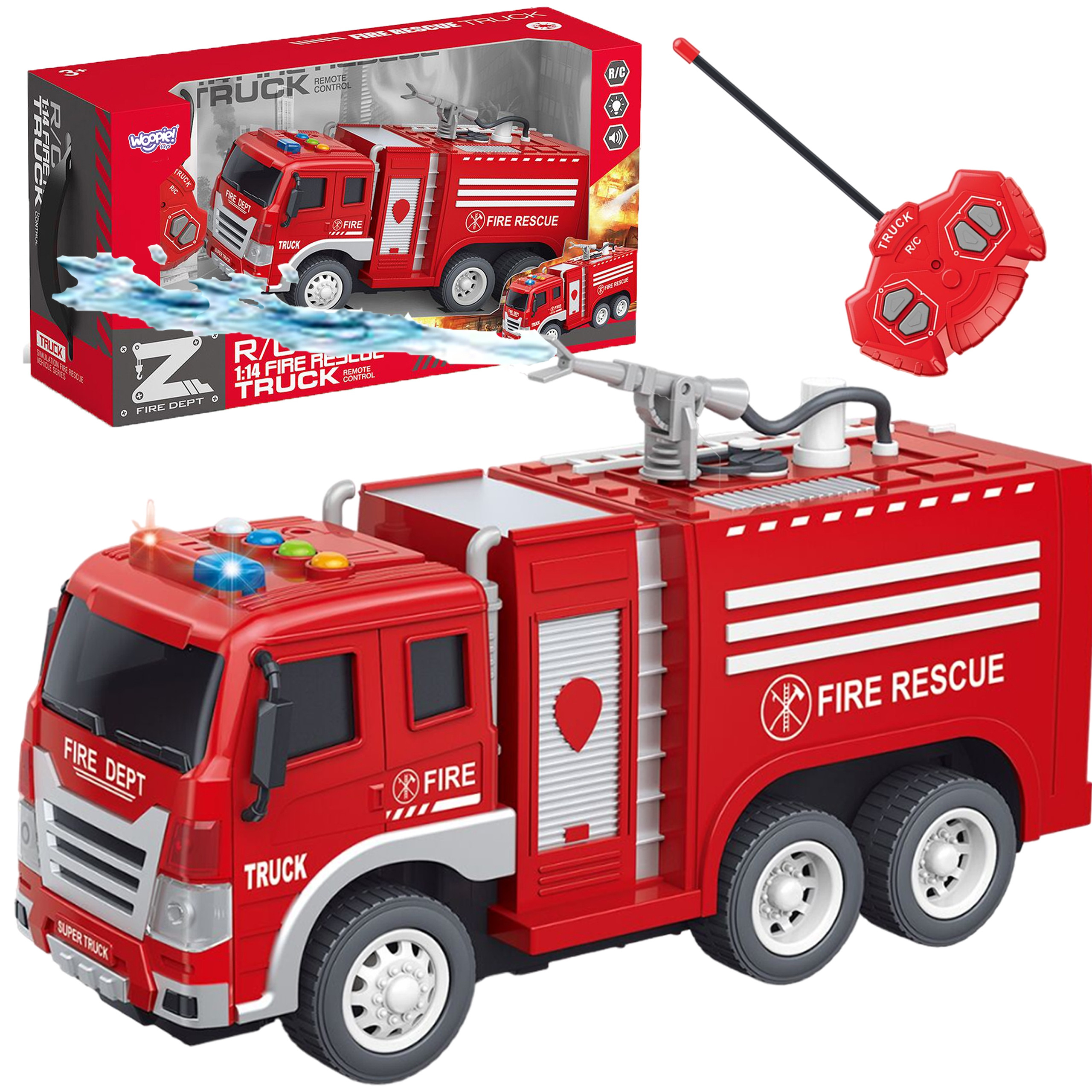 remote controlled rc tuletõrjeauto – WOOPIE Remote Controlled RC tuletõrjeauto koos vesi Spray funktsioon