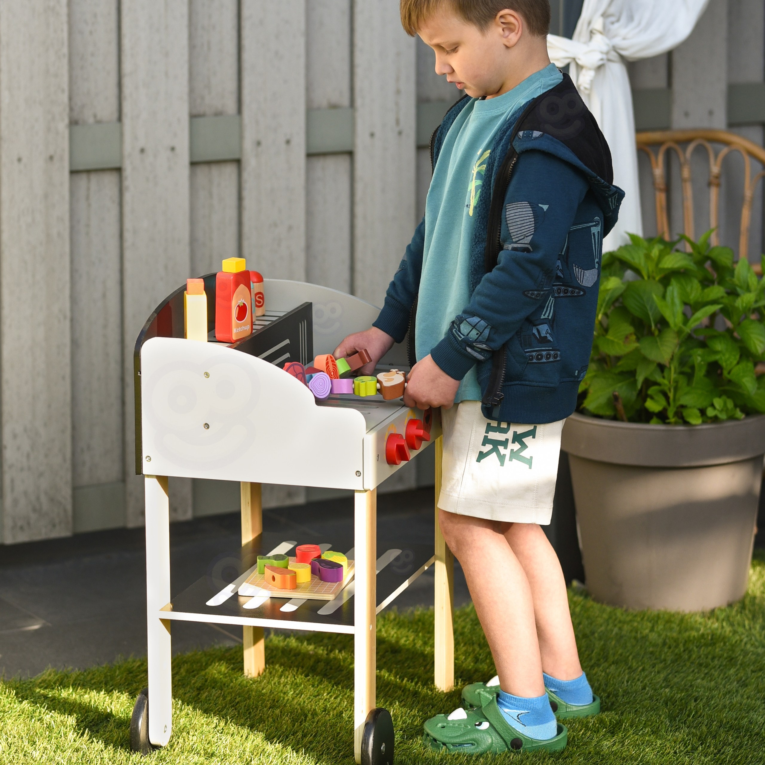 roheline grill skewers köögiviljad – detailvaade