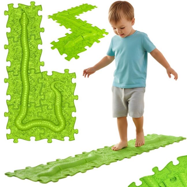 sensoorne mat orthopedic pusle – WOOPIE sensoorne Mat Orthopedic pusle Snake roheline 6 tk