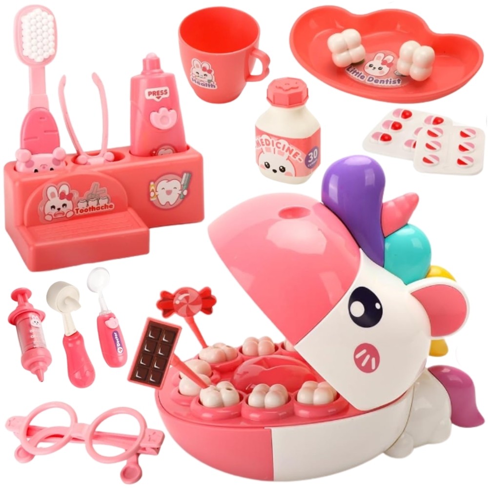 WOOPIE väike Dentist komplekt Unicorn Head tarvikud – toote pilt