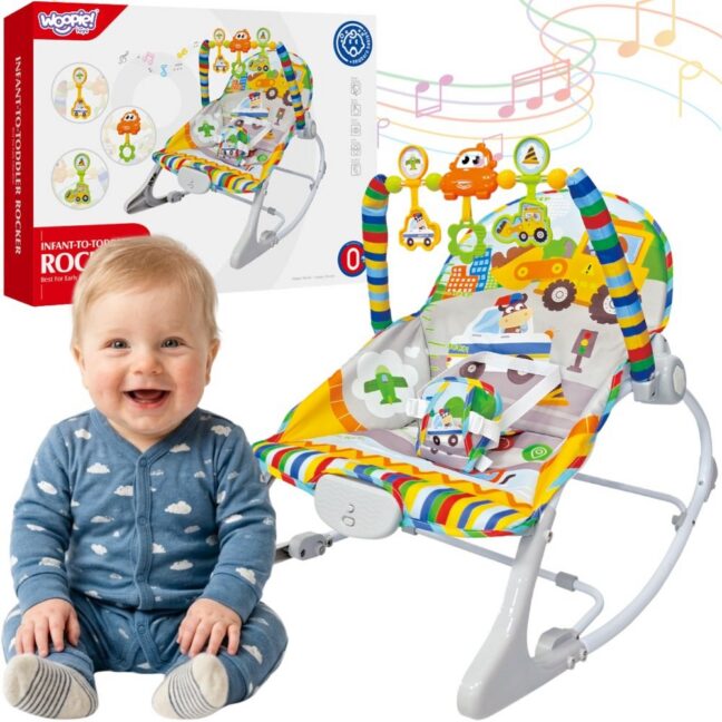 woopy beebi interaktiivne bouncer – WOOPY beebi interaktiivne Bouncer koos Vibration ja kaar, Multicolor