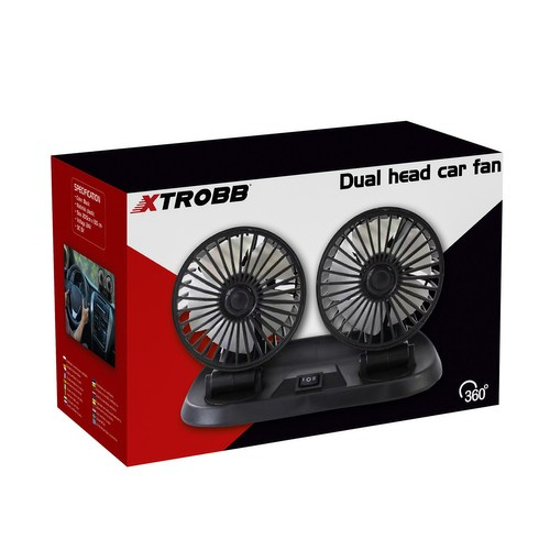 Xtrobb kahe ventilaatoriga autoventilaator 23222, 12 V