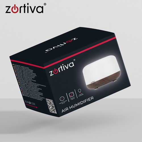 Zortiva LED-valgustuse ja puldiga aroomihajuti ning õhuniisutaja