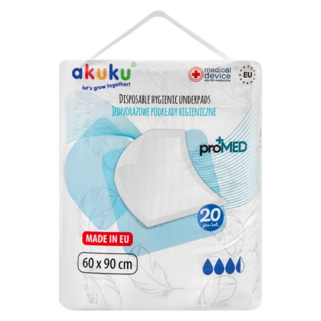 Akuku A0144 Ühekordne hügieenipadi 60x90 cm proMED 20 tk – tootepilt