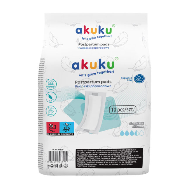 Akuku sünnitusjärgsed hügieenisidemed, 10 tk