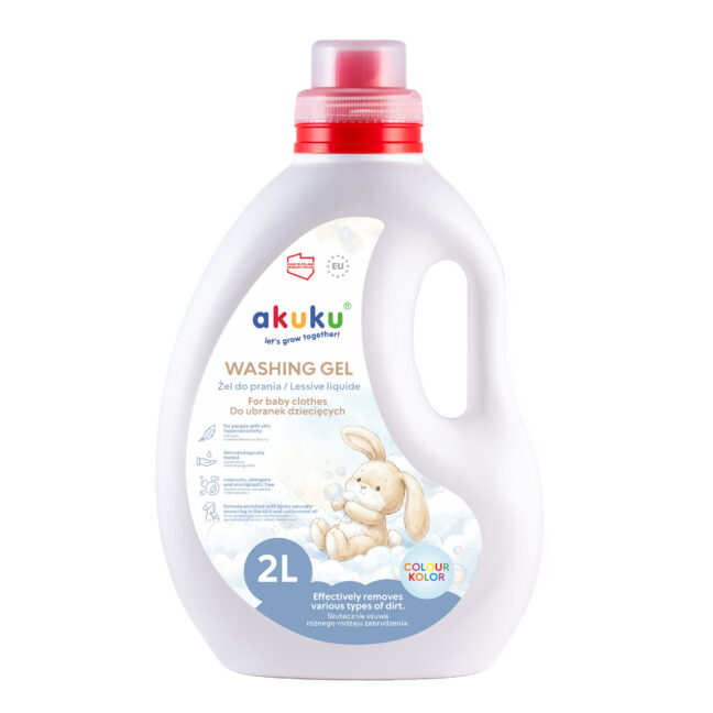 Akuku A0732 hüpoallergeenne pesugeel lasteriietele, 2 l
