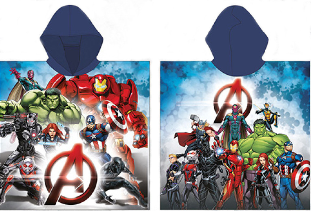 Avengers Heroes laste rannapontšo 55×110 cm (kiiresti kuivav) – tootepilt