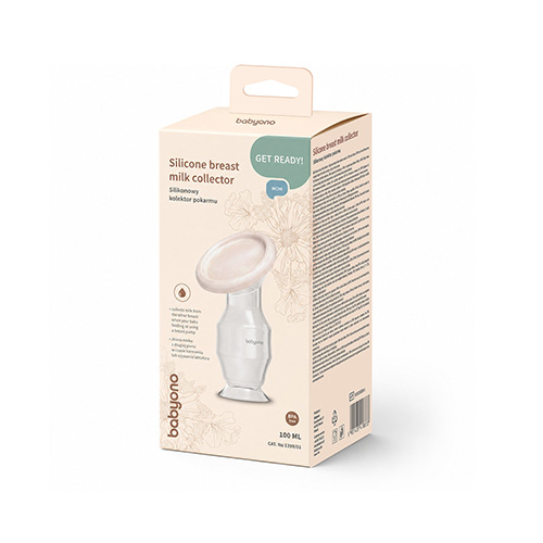 BabyOno silikoonist rinnapiimakoguja kaanega, 100 ml