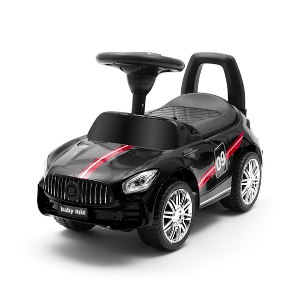 BABY MIX 45832 laste pealeistutav sõiduk z dźwiękiem RACER must – tootepilt