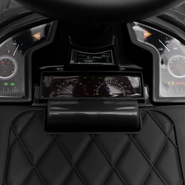 BABY MIX 45832 laste pealeistutav sõiduk z dźwiękiem RACER must – detailvaade 2